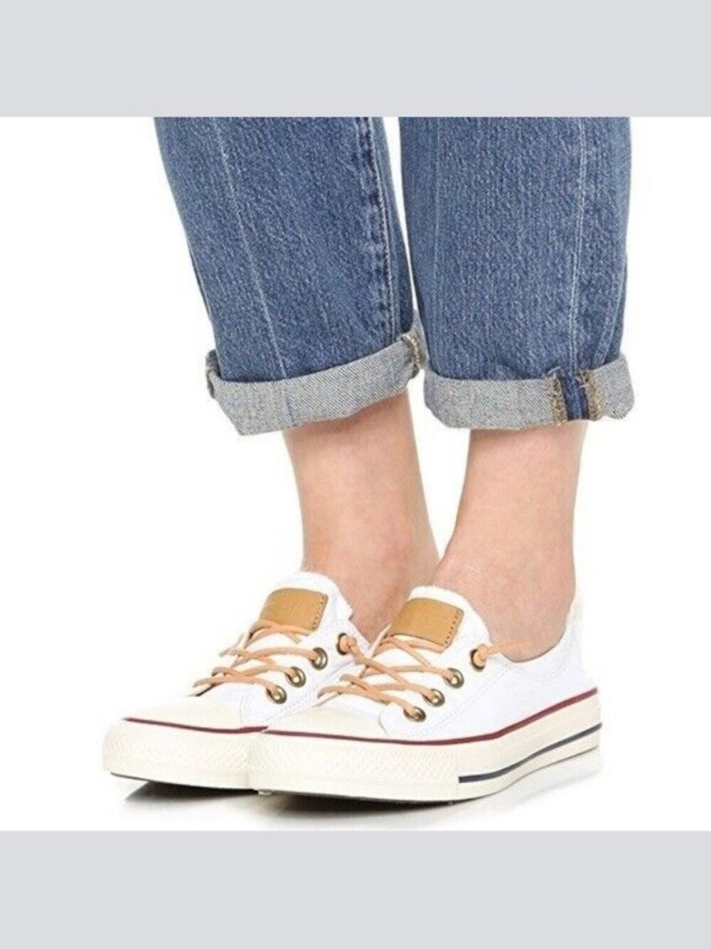Converse Chuck Taylor All Star Women White Shoreline Slip On Low Top NEW 8